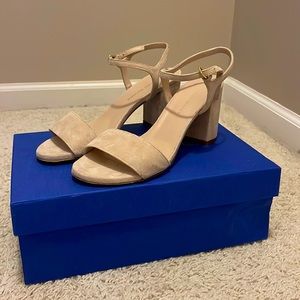 Stuart Weizmann Solo Bisque suede Sandals